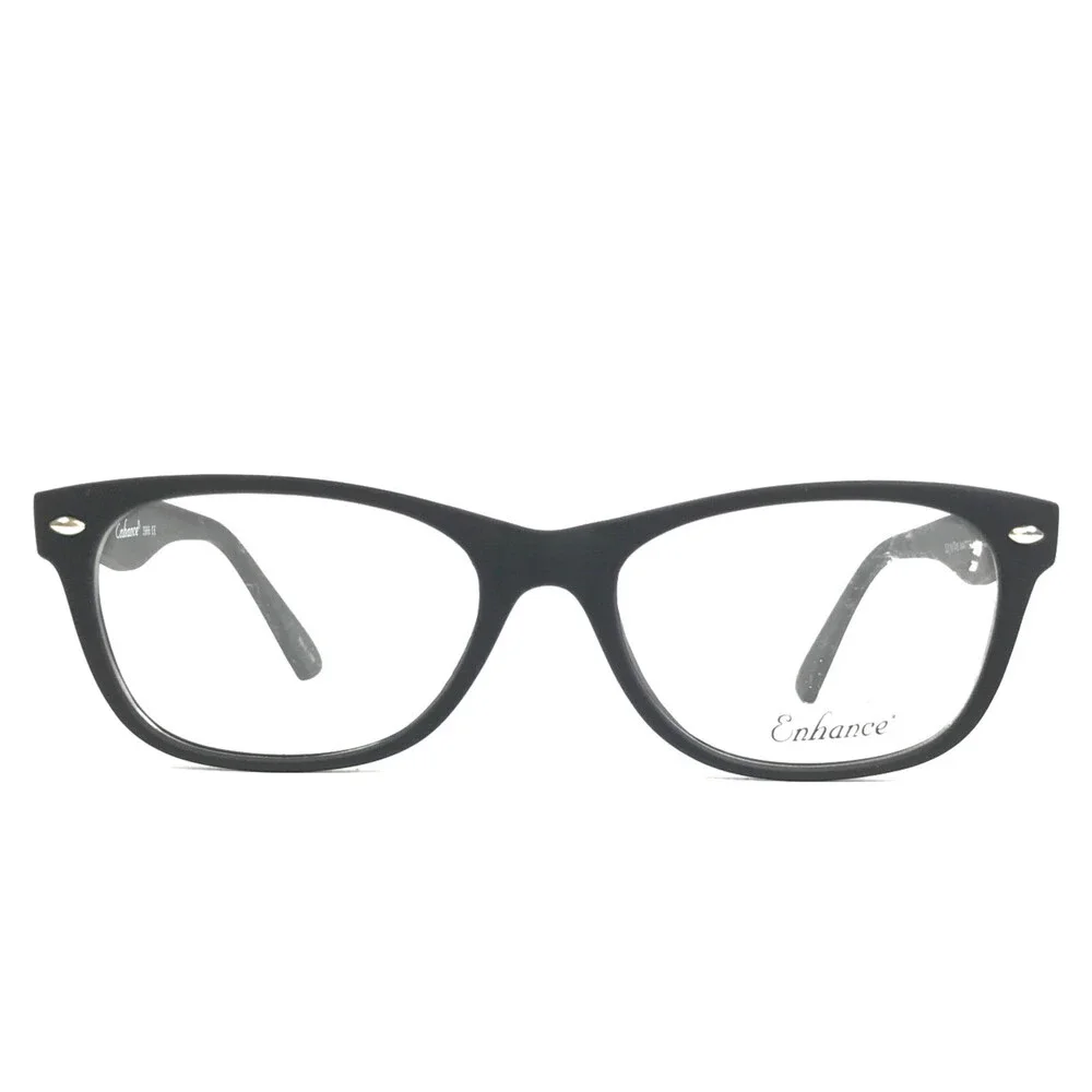 Enhance Eyeglasses Frames 3966 MATT BLACK Matte Black Rectangle 52-18-145